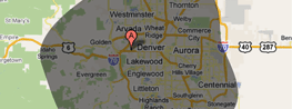 Map: Proudly Serving the Entire Denver Metro and Surrounding Area